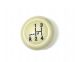 German quality silver beige gear knob black shift pattern 12mm