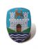 German quality Wolfsburg bonnet crest with blue background 52-59