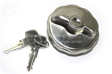 German quality stainless locking fuel cap Beetle Ghia & Type 3 67-71 - OEM PART NO: 867201551G