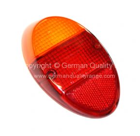 German quality light lens Hella marked orange and red Beetle - OEM PART NO: 111945241K