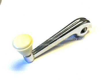 German quality ribbed window winder handle with ivory knob Beetle, Ghia, Porsche - OEM PART NO: 113837581