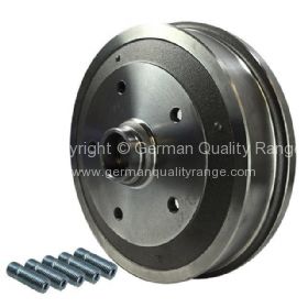 German quality front brake drum 5 stud 130mm x 5PCD bolt pattern Porsche 67-79 - OEM PART NO: 111405615B