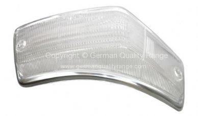 German quality front indicator lens clear with Hella logo Right Ghia - OEM PART NO: 141953162C