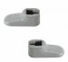 German quality sunvisor clips in Grey Type 3 61-66