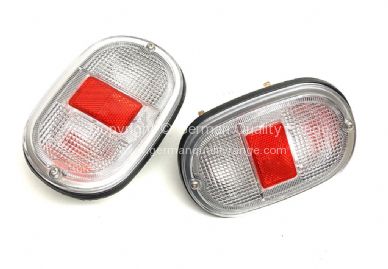 German quality rear light units with red and clear lenses - OEM PART NO: 211945241CL