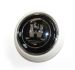 German quality horn button silver beige with Silver Wolfsburg logo