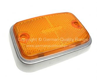 German quality side marker lens orange & silver with OEM logos - OEM PART NO: 211945119A