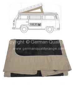 German quality Westfalia pop top canvas front hinge in light grey - OEM PART NO: 231069708LG