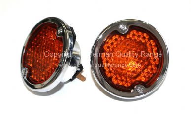 German quality complete rear light units orange OEM lenses - OEM PART NO: 211945237OPAIR