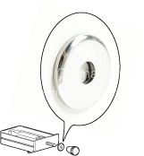 German quality ashtray knob escutcheon Beetle 58-66 - OEM PART NO: 111857385