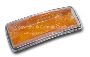 German quality orange indicator lens with OEM marking & Chrome trim Left - OEM PART NO: 211853141J