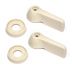 German quality internal cab door handle & ring kit flipper style Ivory 67